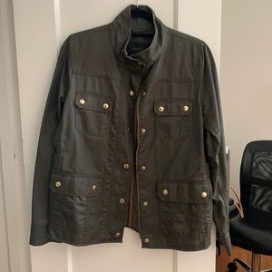 Olive green j crew jacket in perfect condition